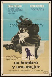 1t379 MAN & A WOMAN Argentinean '66 Lelouch's Un homme et une femme, Anouk Aimee, Trintignant!