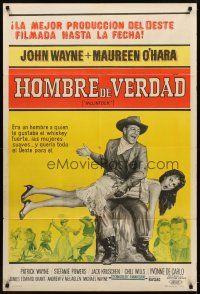 1t382 McLINTOCK Argentinean '63 best image of John Wayne giving Maureen O'Hara a spanking!