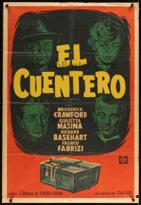 1t421 SWINDLE Argentinean '55 Federico Fellini, Il Bidone, Broderick Crawford, Guilietta Masina!