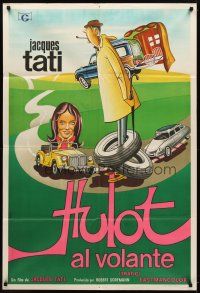 1t438 TRAFFIC Argentinean '71 great wacky art of Jacques Tati as Mr. Hulot by Aler!