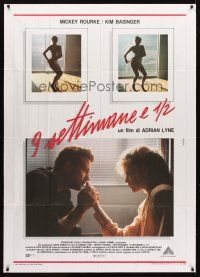 1t117 9 1/2 WEEKS Italian 1p '86 Mickey Rourke, sexy Kim Basinger, different close up!