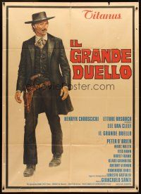 1t121 BIG SHOWDOWN Italian 1p '73 great full-length art of cowboy Lee Van Cleef!