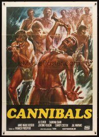 1t130 CANNIBALS Italian 1p '79 Prosperi's I Cannibali, art of savage natives eating human flesh!