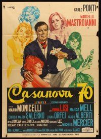 1t131 CASANOVA '70 Italian 1p '65 art of Mastroianni with Virna Lisi & 4 sexy girls by Ciriello!