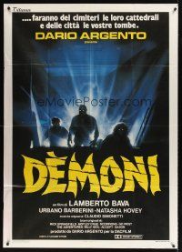 1t141 DEMONS Italian 1p '85 Dario Argento, Enzo Sciotti artwork of shadowy monster people!
