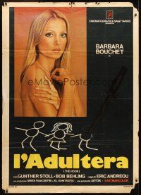 1t163 HOOK Italian 1p '75 great close up of sexy naked Barbara Bouchet!