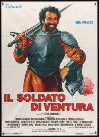 1t169 IL SOLDATO DI VENTURA Italian 1p '76 art of soldier of fortune Bud Spencer wearing armor!