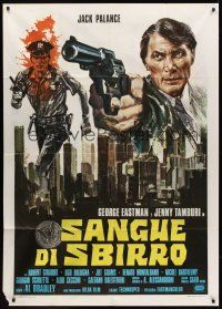 1t174 KNELL, THE BLOODY AVENGER Italian 1p '76 different Avelli art of Jack Palance pointing gun!