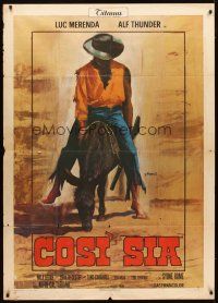 1t186 MAN CALLED AMEN Italian 1p '72 Cosi Sia, great spaghetti western art by P. Franco!