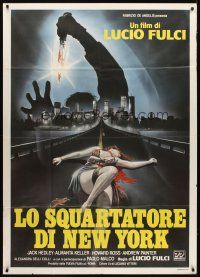 1t200 NEW YORK RIPPER Italian 1p '82 Lucio Fulci, cool art of killer & dead female victim!