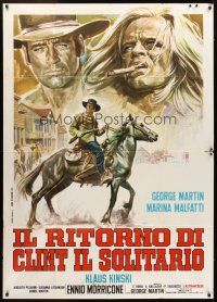 1t201 NOOSE IS WAITING FOR YOU TRINITY Italian 1p '72 cool art of George Martin & Klaus Kinski!