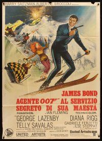 1t204 ON HER MAJESTY'S SECRET SERVICE Italian 1p '69 George Lazenby's appearance as James Bond!