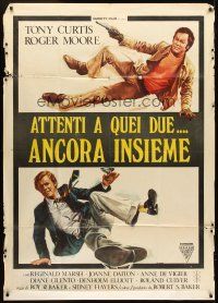 1t235 ATTENTI A QUEI DUE ANCORA INSIEME Italian 1p '76 Tony Curtis & Roger Moore by Renato Casaro