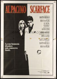 1t109 SCARFACE Italian 2p '84 Al Pacino as Tony Montana, Michelle Pfeiffer, De Palma, Oliver Stone