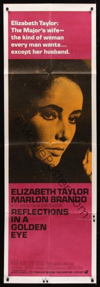 1t039 REFLECTIONS IN A GOLDEN EYE set of 4 Italian door panels '67 Elizabeth Taylor, Marlon Brando