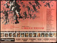 1t047 BRIDGE TOO FAR subway poster '77 Michael Caine, Sean Connery, Dirk Bogarde, James Caan