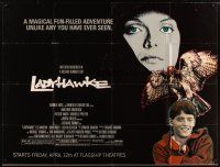 1t058 LADYHAWKE subway poster '85 cool art of Michelle Pfeiffer & young Matthew Broderick!