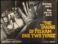 1t065 TAKING OF PELHAM ONE TWO THREE subway poster '74 cool different subway train hijack image!