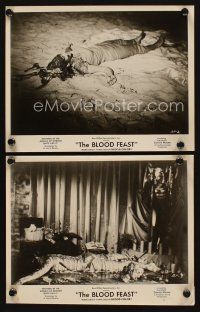 1w825 BLOOD FEAST 2 8x10 stills '63 Herschell Gordon Lewis classic, great gory horror images!
