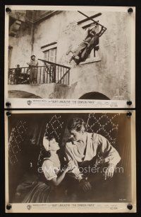 1w839 CRIMSON PIRATE 2 8x10 stills '52 great image of Burt Lancaster swinging on pole!