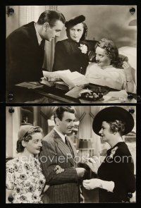 1w842 DARK VICTORY 2 7.25x9.5 stills '39 cool images of young Bette Davis & George Brent!