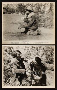1w965 STALKING MOON 2 8x10 stills '68 Gregory Peck & Native-American Nathaniel Narcisco fight!