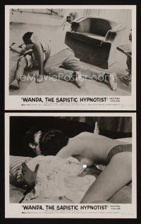 1w987 WANDA, THE SADISTIC HYPNOTIST 2 8x10 stills '69 sexy Katharine Shubeck in title role!