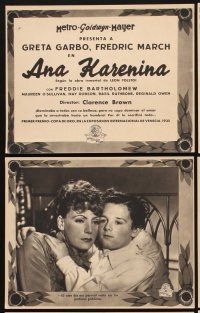 1w297 ANNA KARENINA 9 Spanish/U.S. 7.75x9.5 stills '35 beautiful Greta Garbo, Freddie Bartholomew!