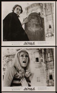 1w446 HOUSE OF SEVEN CORPSES 6 8x10 stills '74 cool zombie killer hand rises from the grave!