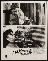 1w656 NIGHTMARE ON ELM STREET 4 4 8x10 stills '89 images of Robert Englund as Freddy Krueger!