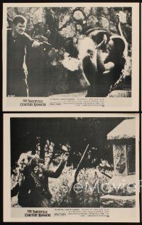 1w657 NORTHVILLE CEMETERY MASSACRE 4 8x10 stills '76 David Hyry, Carson Jackson, violent images!