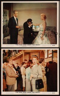 1w183 MAN WHO KNEW TOO MUCH 3 color 8x10 stills '56 James Stewart & Doris Day, Alfred Hitchcock!