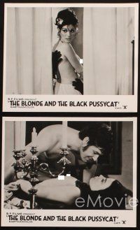 1w020 BLONDE & THE BLACK PUSSYCAT 4 English 8x10 stills '69 Edwige Fenech, Angelica Ott, sexy!
