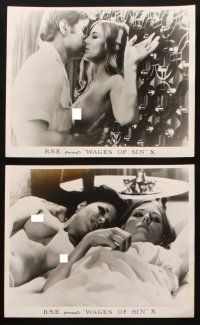 1w015 WAGES OF SIN 6 English 8x10 stills '60s images of sexy topless women!