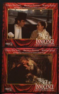 1w042 AGE OF INNOCENCE 8 8x10 mini LCs '93 Martin Scorsese, Daniel Day-Lewis, Winona Ryder!