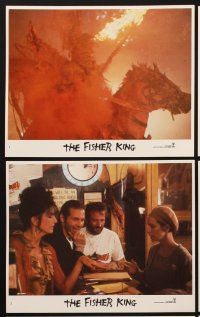 1w070 FISHER KING 8 8x10 mini LCs '91 Jeff Bridges & Robin Williams searching for sanity!