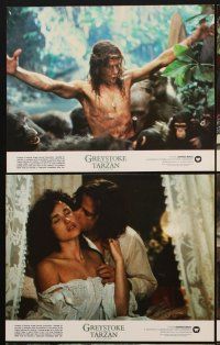 1w039 GREYSTOKE 9 8x10 mini LCs '84 Christopher Lambert as Tarzan, Andie MacDowell!