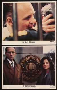 1w148 SILENCE OF THE LAMBS 6 8x10 mini LCs '91 Jonathan Demme candid, Jodie Foster, Hopkins!