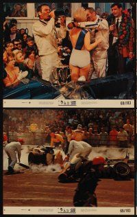 1w169 WINNING 4 8x10 mini LCs '69 Paul Newman, Indy car racing action!