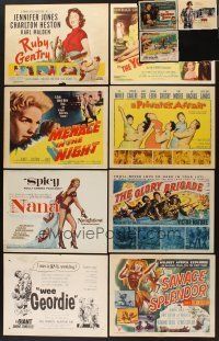1x114 LOT OF 11 TITLE LOBBY CARDS '40s-80s from a variety of different movies!