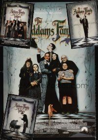 1x211 LOT OF 4 UNFOLDED ADDAMS FAMILY ONE-SHEETS '91 - '93 teaser, DS international, advance