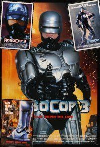 1x213 LOT OF 4 UNFOLDED ROBOCOP 2 & 3 ONE-SHEETS '90 - '93 cool images of cyborg Peter Weller!