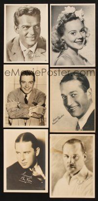 1x142 LOT OF 6 5X7 FAN PHOTOS WITH FACSIMILE SIGNATURES '30s great portraits of top stars!