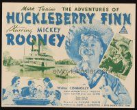 1x524 ADVENTURES OF HUCKLEBERRY FINN Australian herald '39 art of young Mickey Rooney!