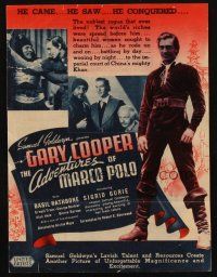 1x525 ADVENTURES OF MARCO POLO Australian herald '37 Gary Cooper, Basil Rathbone, Sigrid Gurie