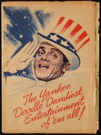 1x522 YANKEE DOODLE DANDY herald '42 James Cagney patriotic biography of George M. Cohan!