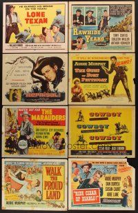 1x116 LOT OF 8 WESTERN TITLE LOBBY CARDS '50s from a variety of cowboy movies!