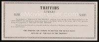 1x354 DAY OF THE TRIFFIDS reward ticket '62 $1000 to the 1st person delivering human eating plant!