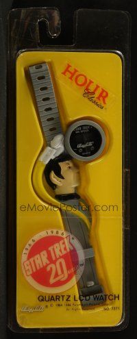 1x265 STAR TREK 5 function Quartz LCD wristwatch '86 shaped like Leonard Nimoy as Spock!