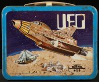 1x228 UFO LUNCHBOX metal tin lunch box '73 never used, complete with thermos!